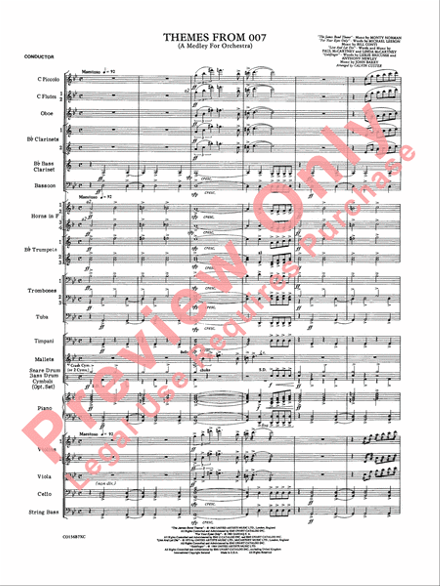 Themes from 007 Full Orchestra scores gallery preview page 4