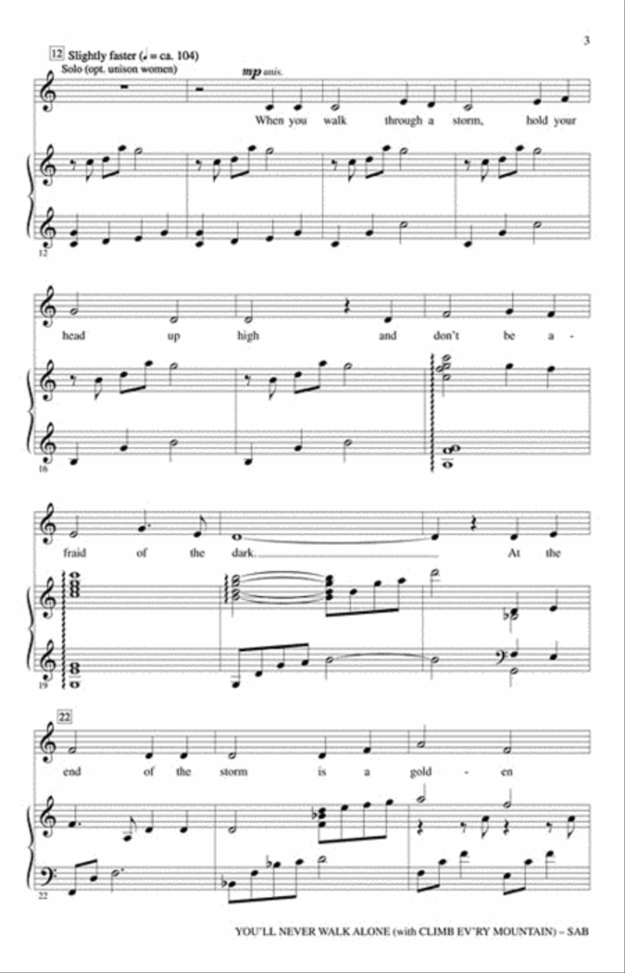 You'll Never Walk Alone 3-Part scores gallery preview page 3