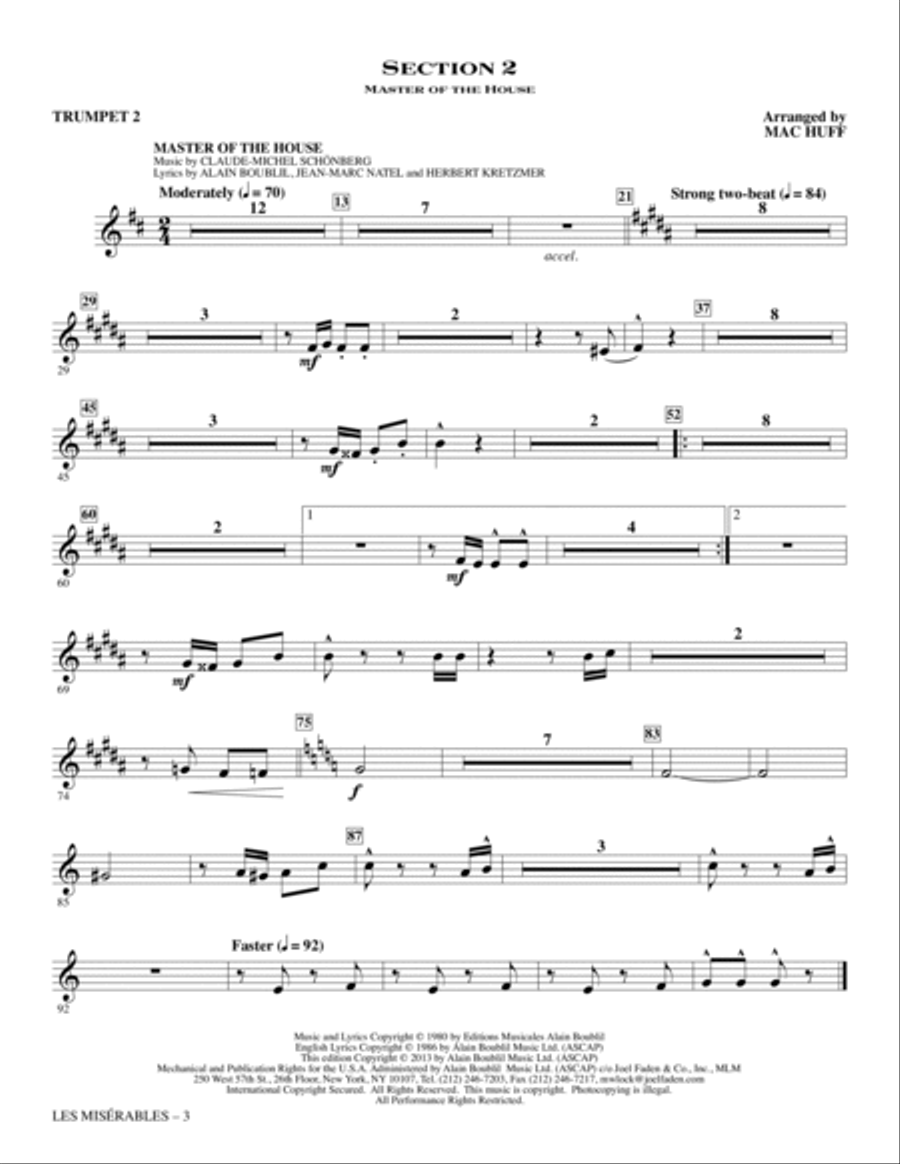 Les Miserables (Choral Selections From The Movie) - Trumpet 2 Choir scores gallery preview page 3