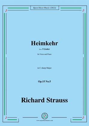 Richard Strauss-Heimkehr,in C sharp Major