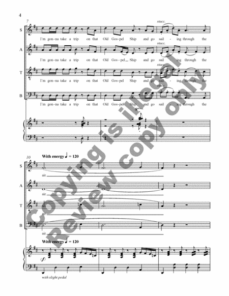 Gospel Songs: The Gospel Ship (Piano/Choral Score) image number null