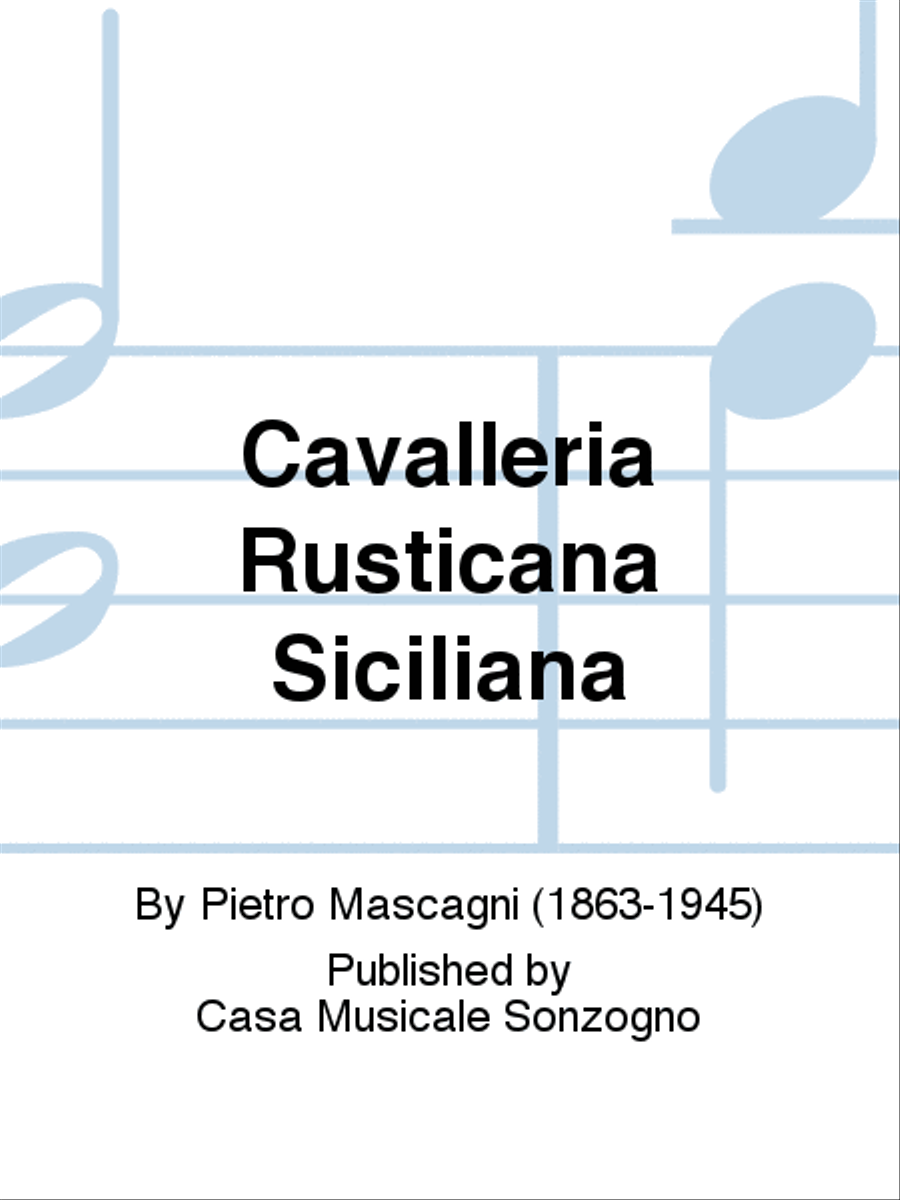 Cavalleria Rusticana Siciliana Voice Solo scores gallery preview page 1