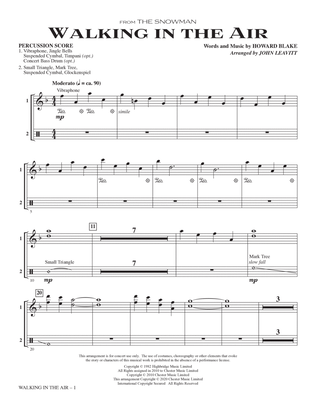 Walking In The Air (from The Snowman) (arr. John Leavitt) - Percussion Score
