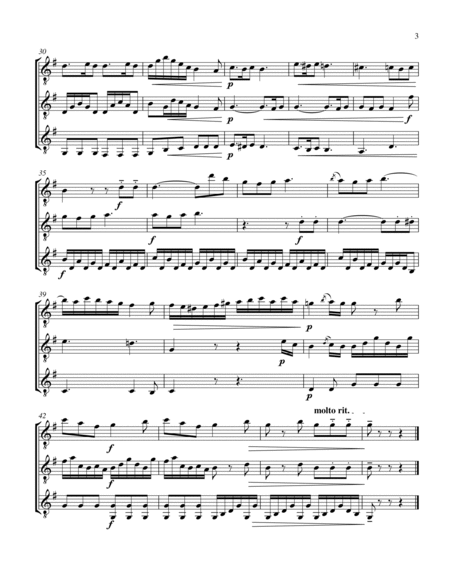Trio in C, H. IV, No. 1 - ii - Andante (Guitar Trio) - Score and Parts image number null