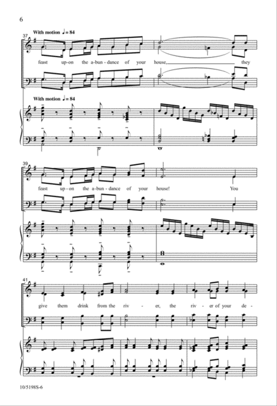 The Abundance of God's House 4-Part scores gallery preview page 6