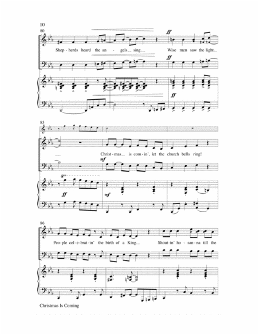 Christmas Is Coming Christmas Is Coming Choir scores gallery preview page 10