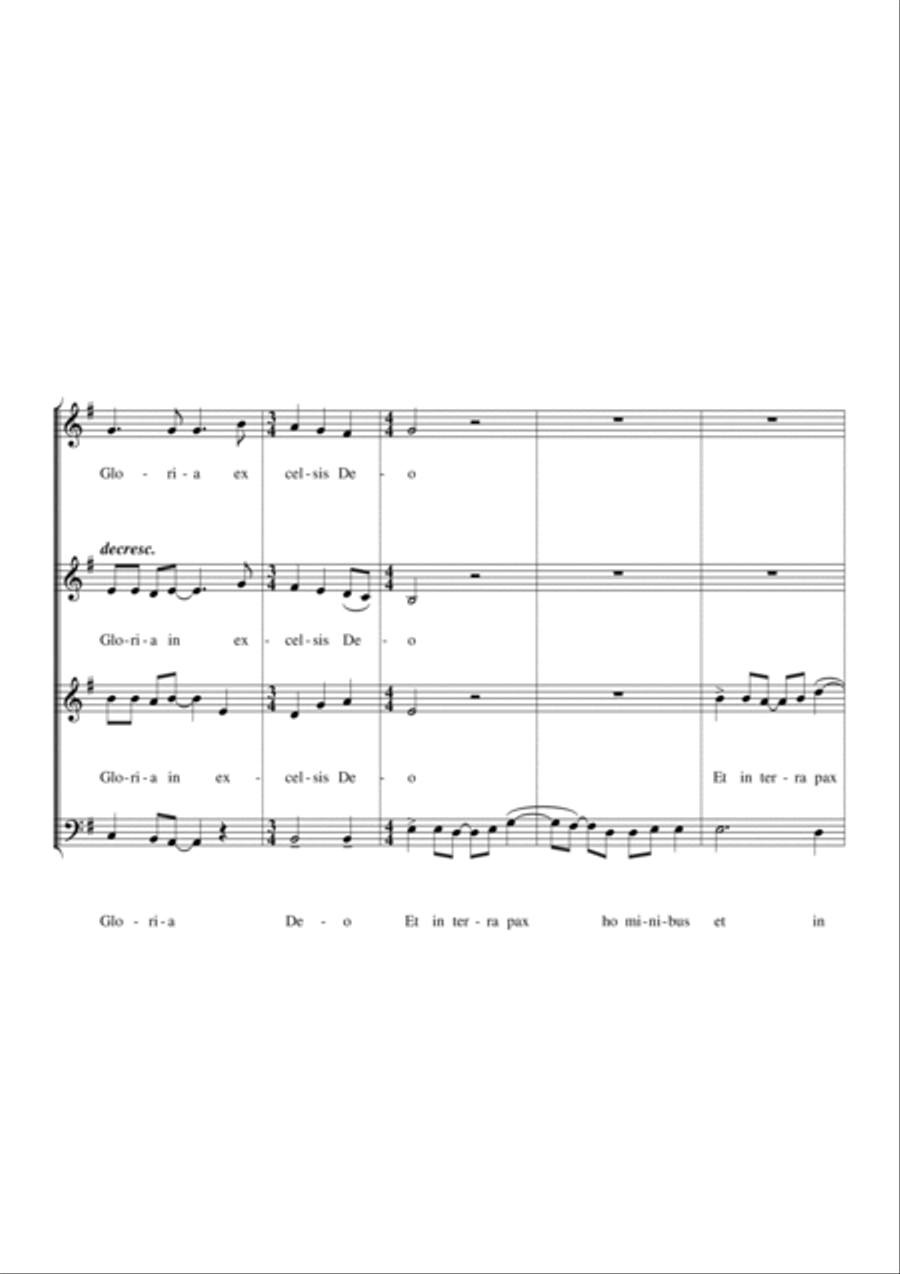 Gloria! 4-Part scores gallery preview page 3