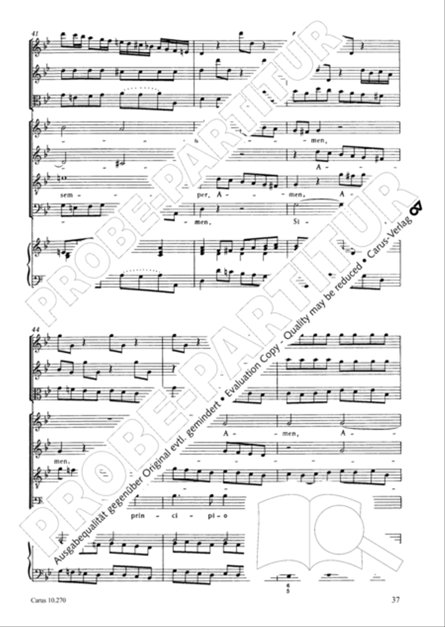 Magnificat in B flat major 4-Part scores gallery preview page 38