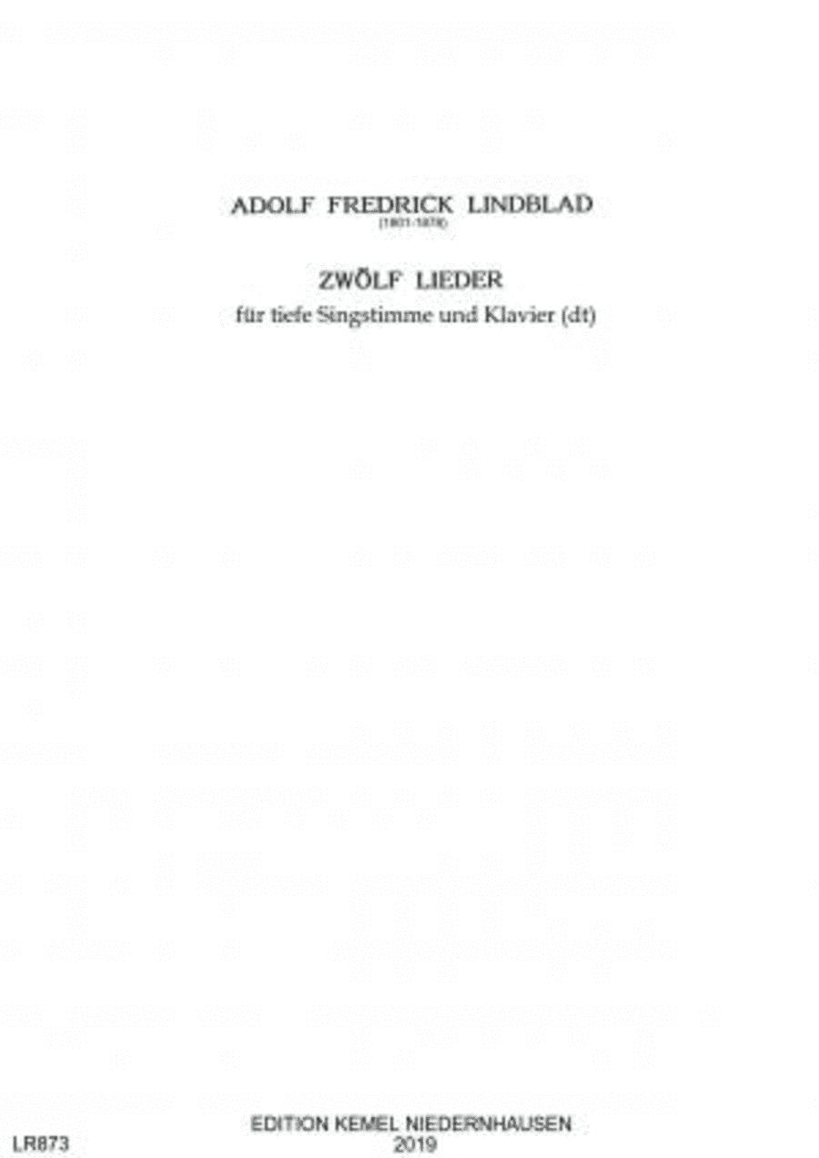 Zwölf Lieder Low Voice scores gallery preview page 1