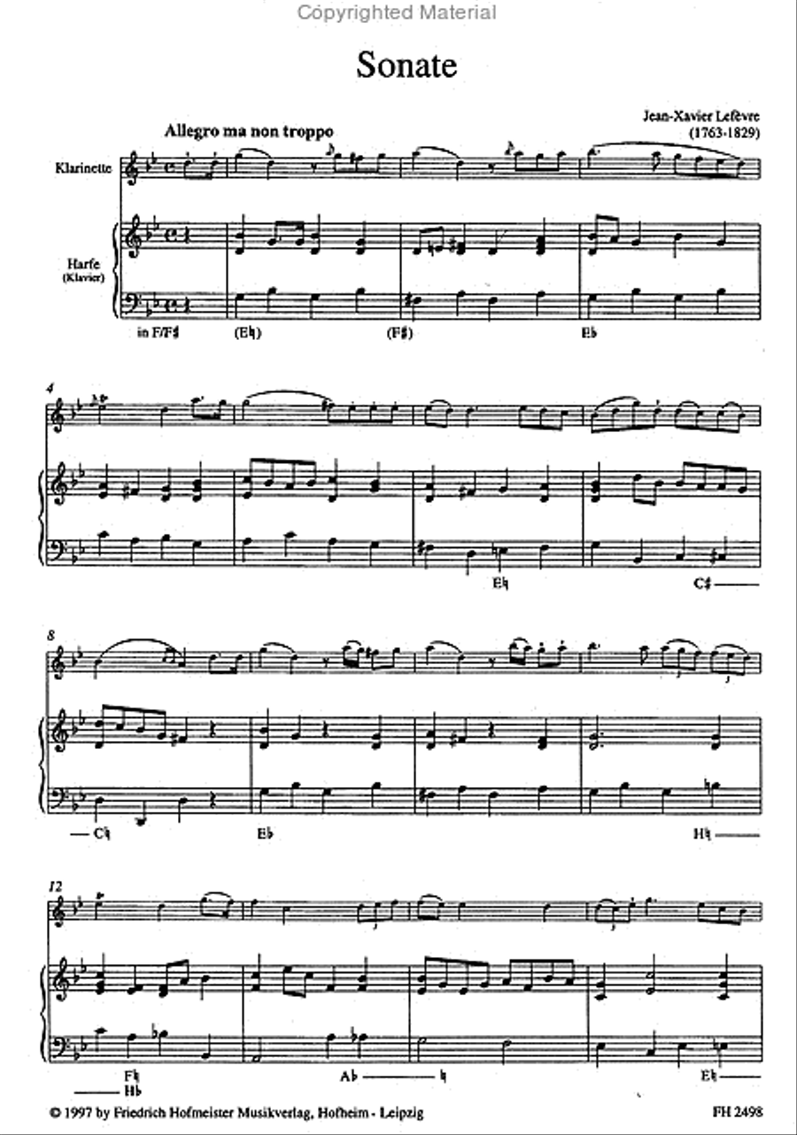 Sonate g-Moll Clarinet Solo scores gallery preview page 2