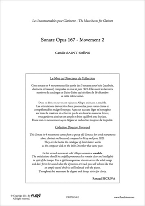 Sonata Opus 167 - Mvt 2