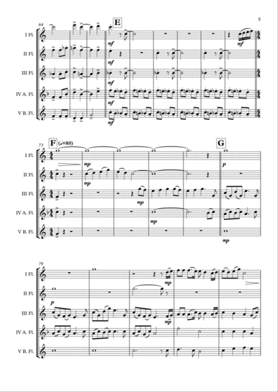 The Polar Express from Warner Bros. Pictures' THE POLAR EXPRESS Flute Choir scores gallery preview page 6