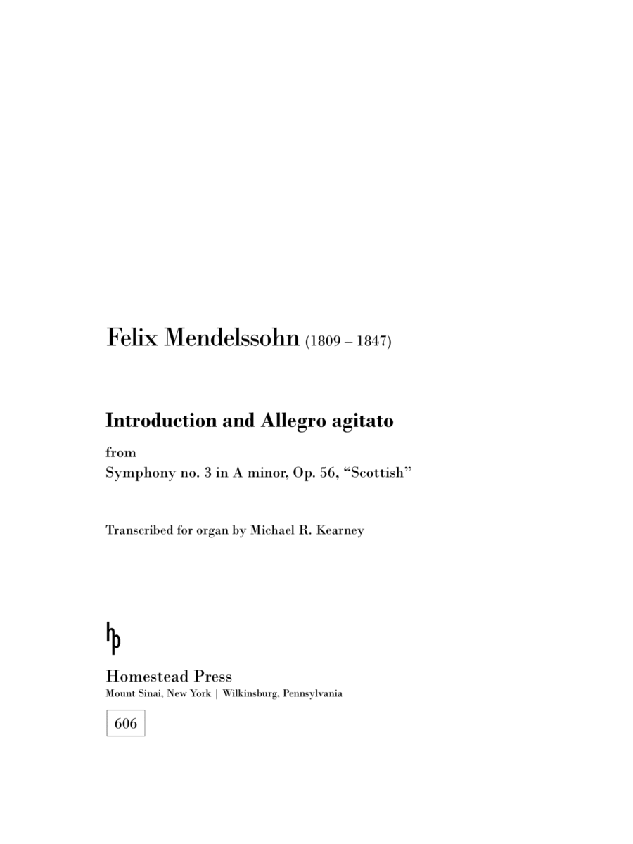 Andante and Allegro agitato from Symphony no. 3 