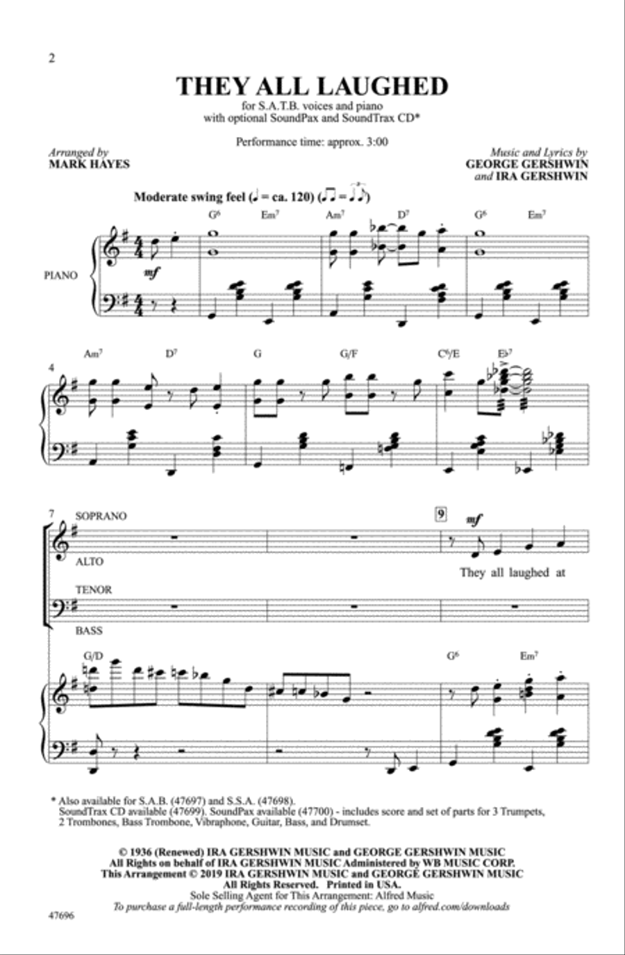 They All Laughed They All Laughed Choir scores gallery preview page 1