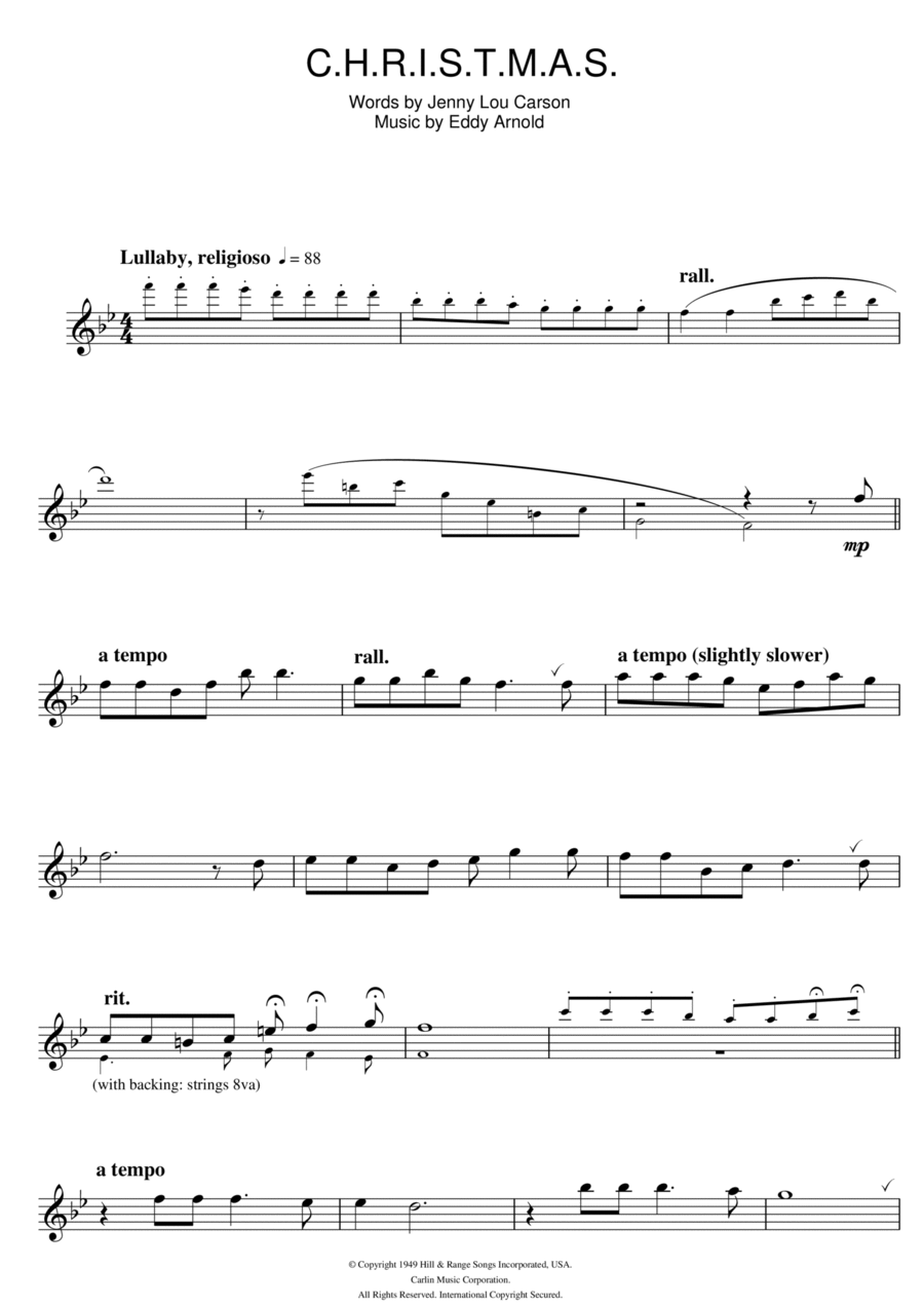 C-H-R-I-S-T-M-A-S Flute Solo scores gallery preview page 1