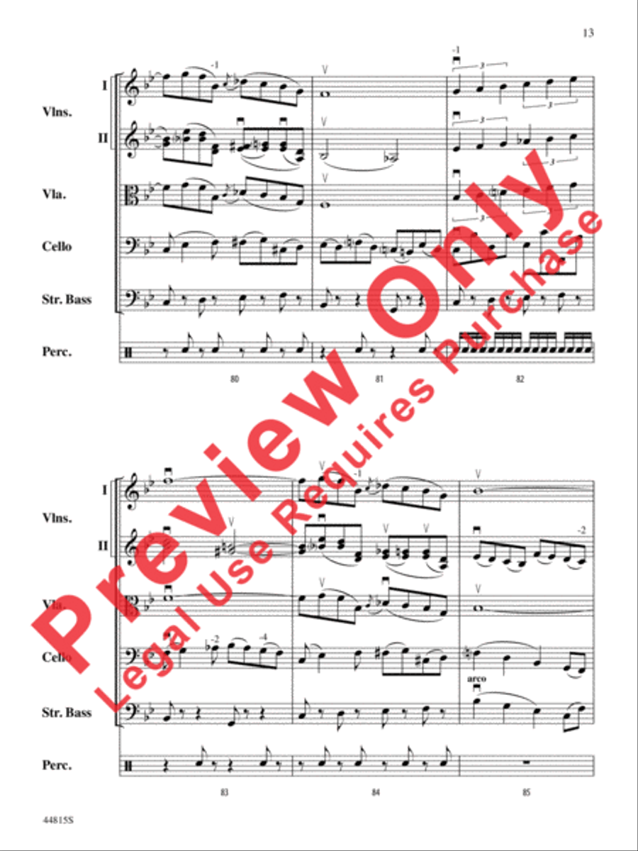 An American in Paris, Highlights from String Orchestra scores gallery preview page 14