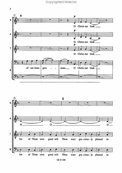 Triodion Score for Mixed Choir
