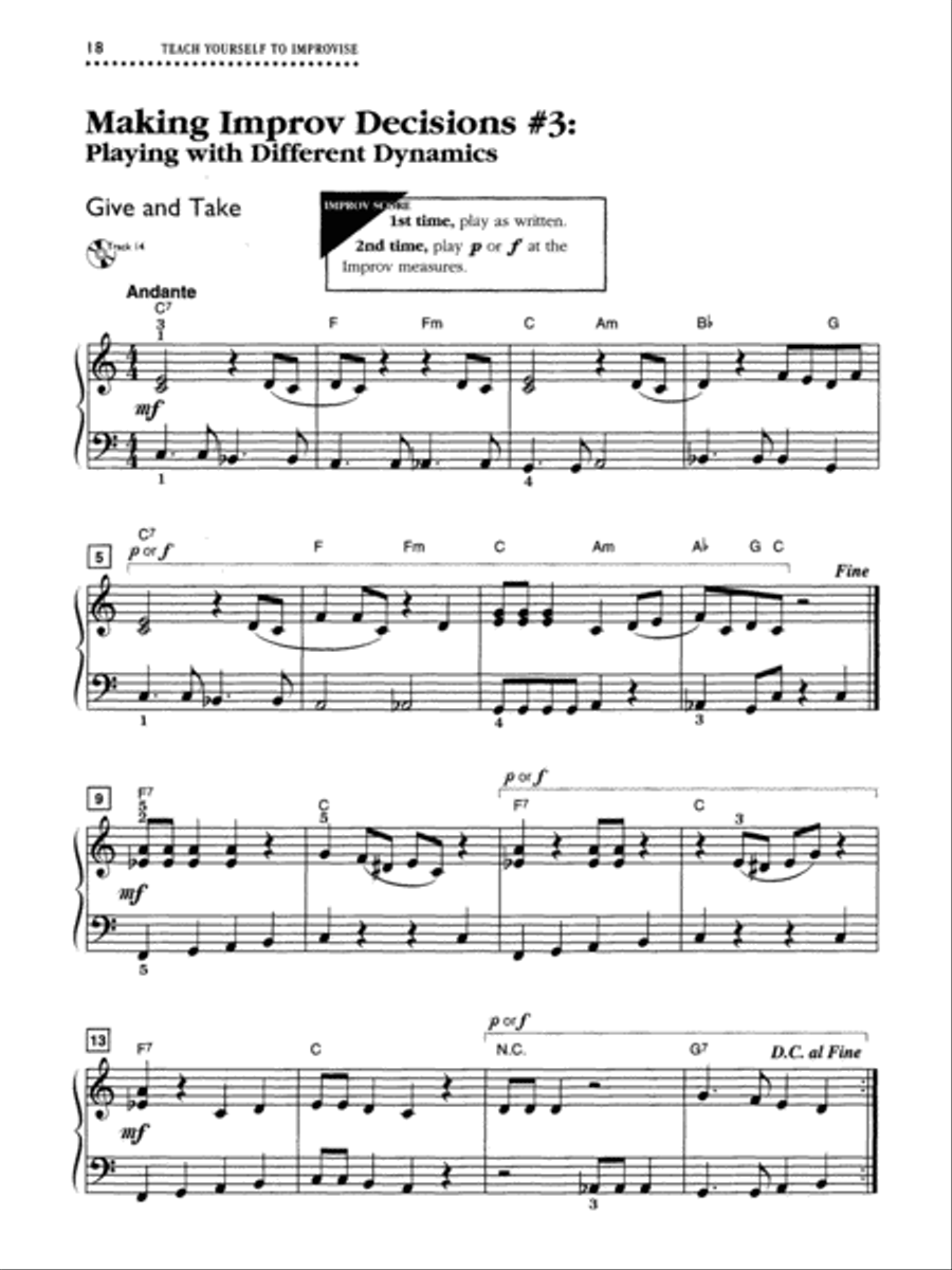 Alfred's Teach Yourself To Improvise at the Keyboard - Book/CD Piano Method scores gallery preview page 7