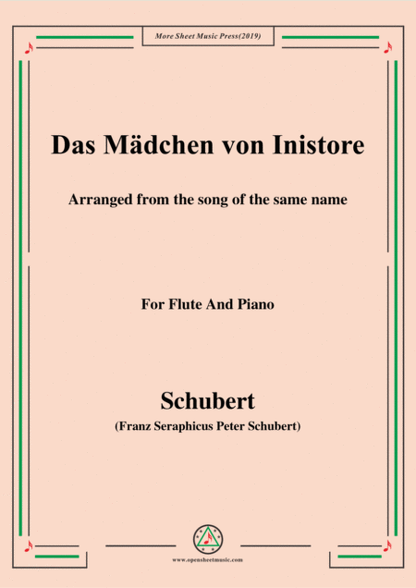 Schubert-Das Mädchen von Inistore,for Flute and Piano image number null