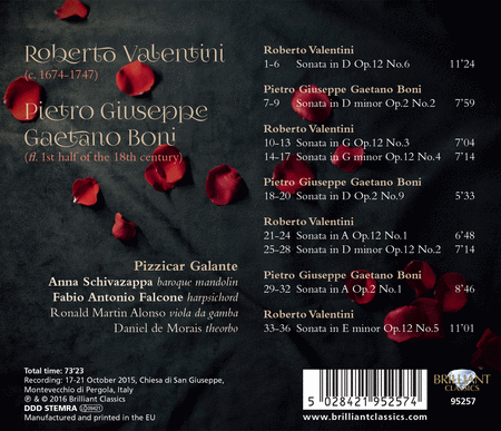 Valentini: Complete Mandolin Sonatas