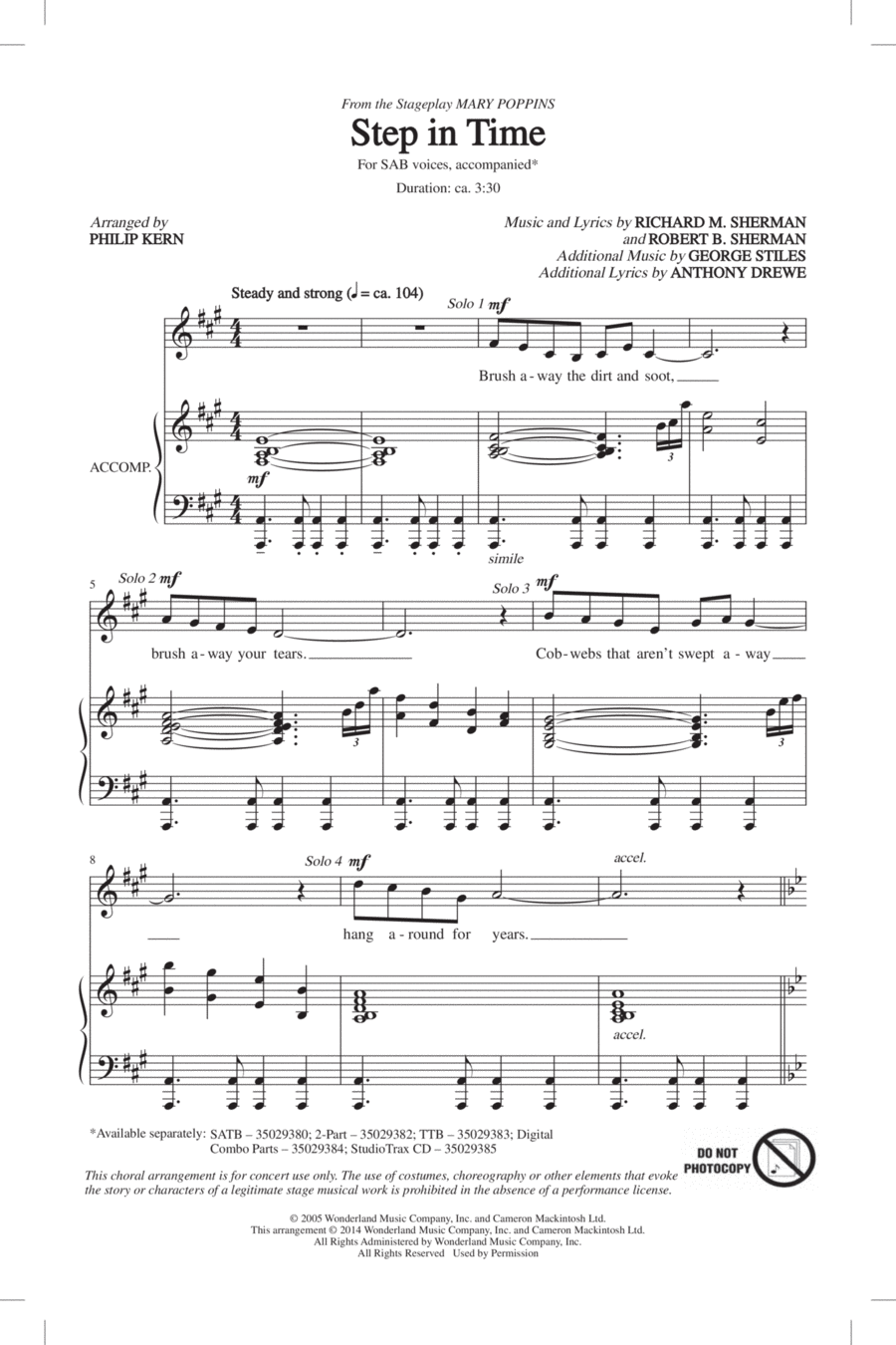 Step In Time 3-Part scores gallery preview page 1