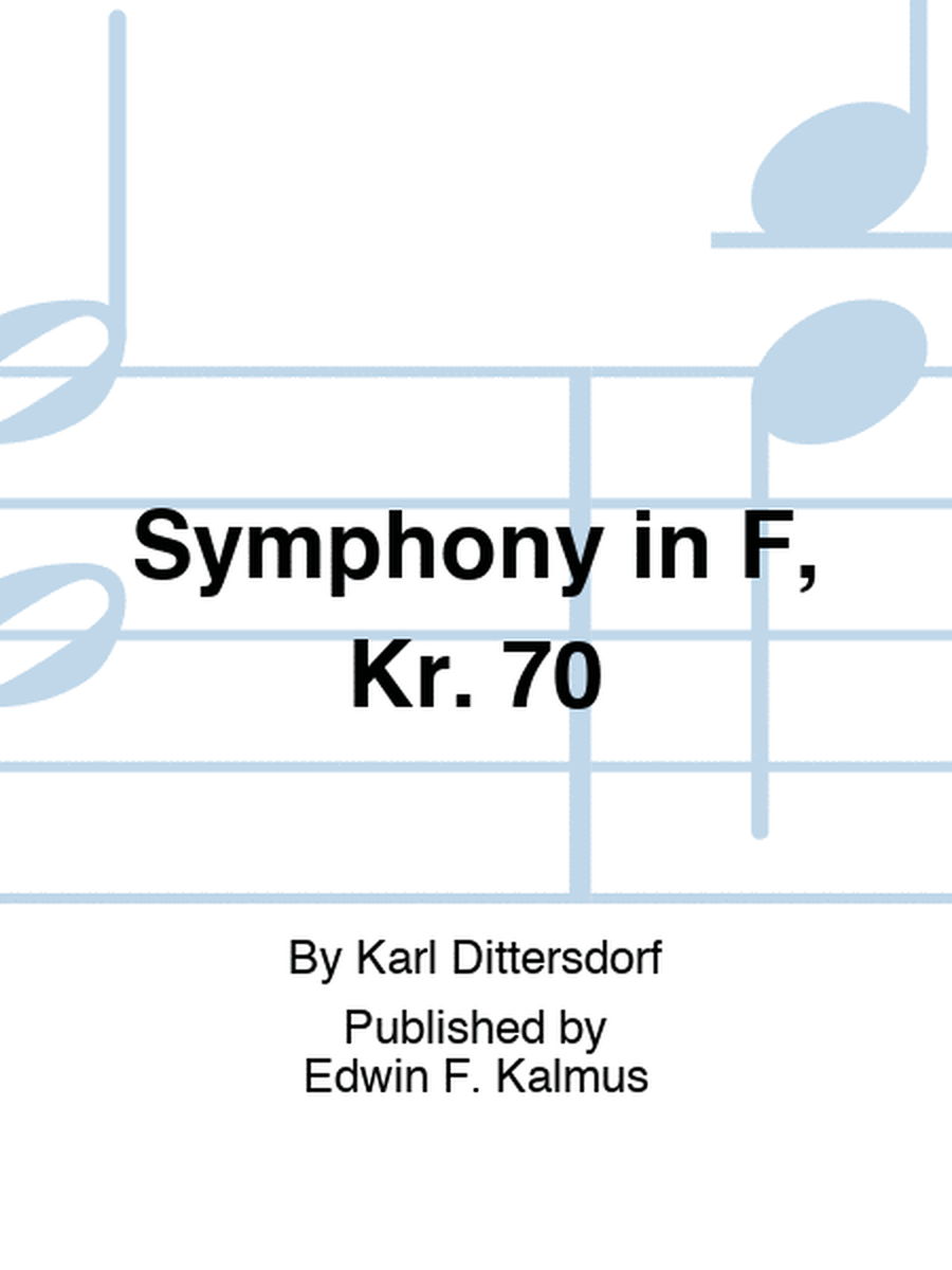 Symphony in F, Kr. 70