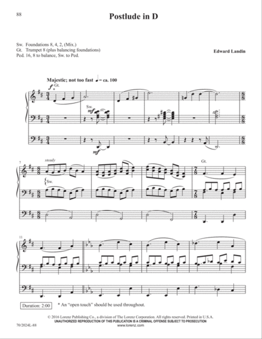 The Sacred Organ Library, Vol. 1 Organ Solo scores gallery preview page 40