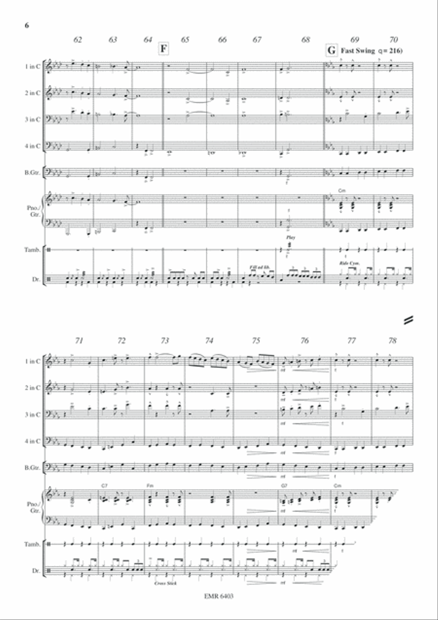 King's Blues March Concert Band scores gallery preview page 7