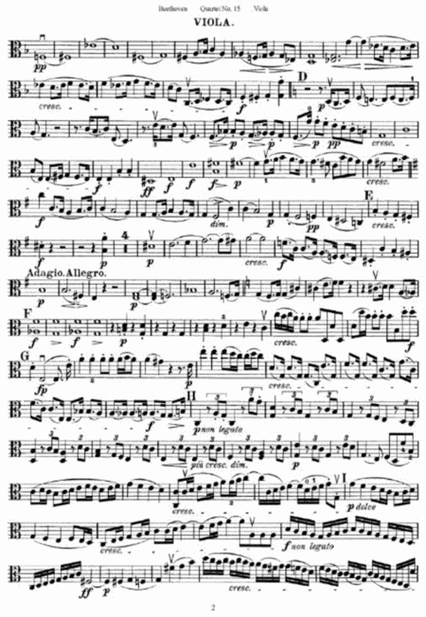 L. v. Beethoven - Quartet No. 15 in A Minor Op. 132
