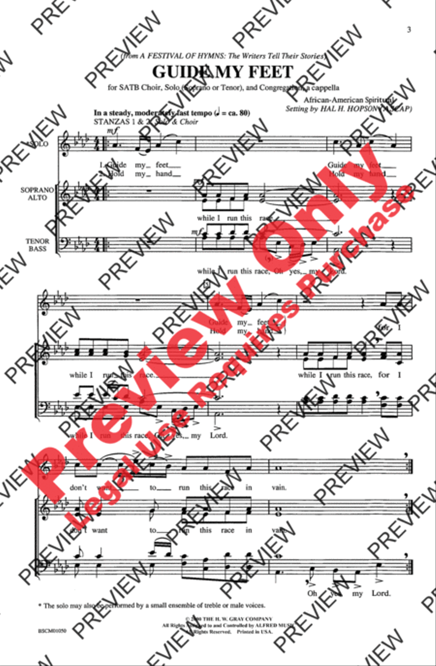 Guide My Feet 4-Part scores gallery preview page 2