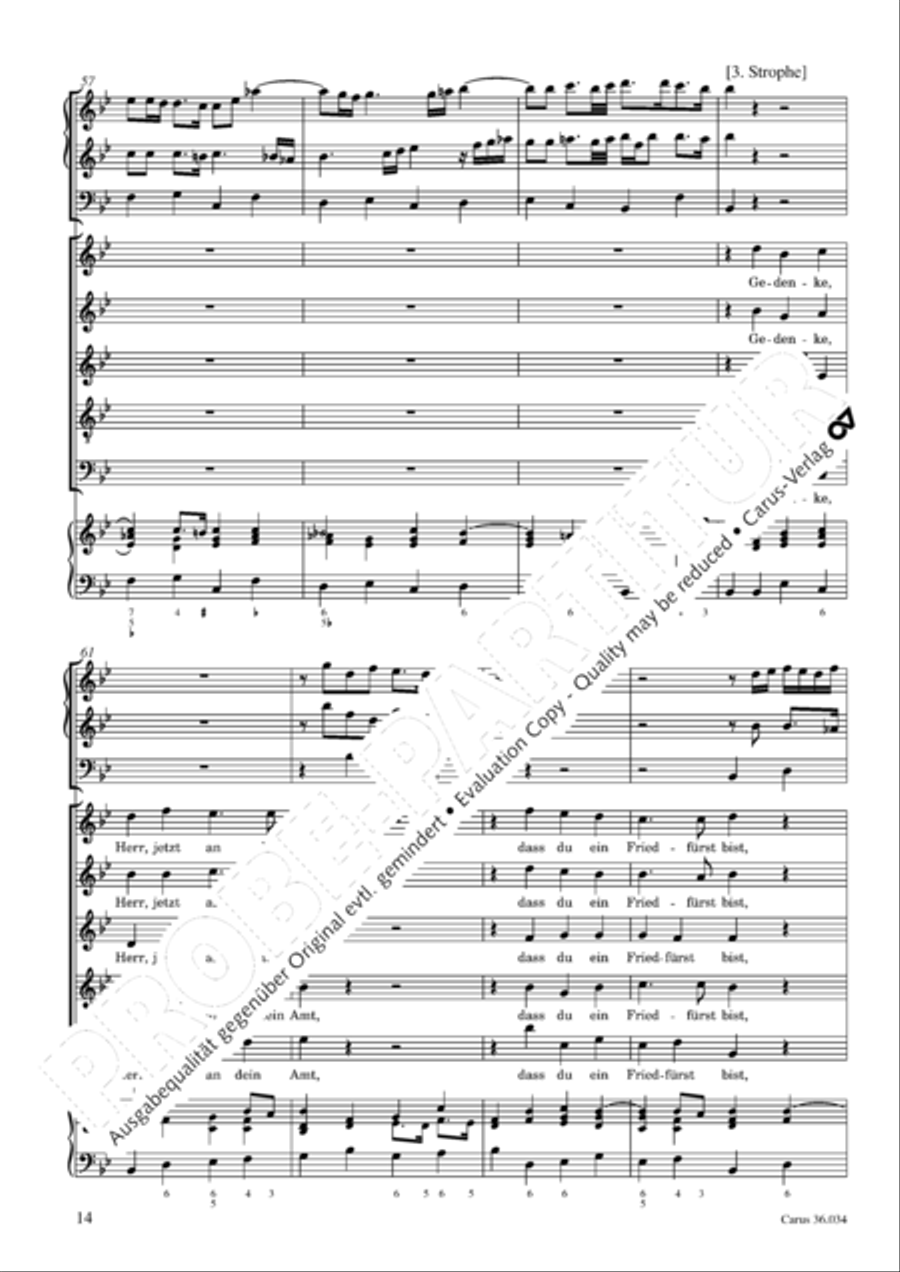 Thou Prince of peace, to thee we how (Du Friedefurst, Herr Jesu Christ) SSATB scores gallery preview page 15