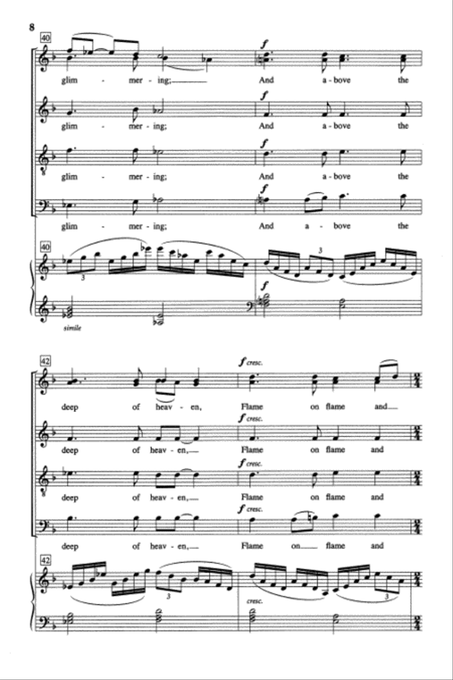 A Dream of a Blessed Spirit 4-Part scores gallery preview page 7