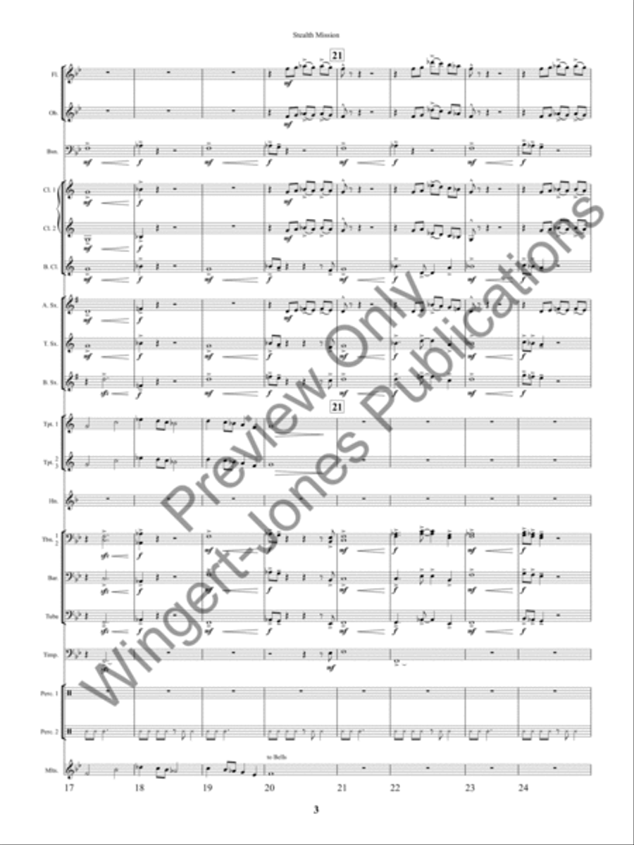 Stealth Mission Stealth Mission Concert Band scores gallery preview page 6