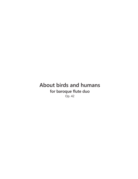 About Birds and Humans