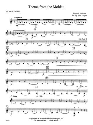 Theme from "The Moldau": 2nd B-flat Clarinet