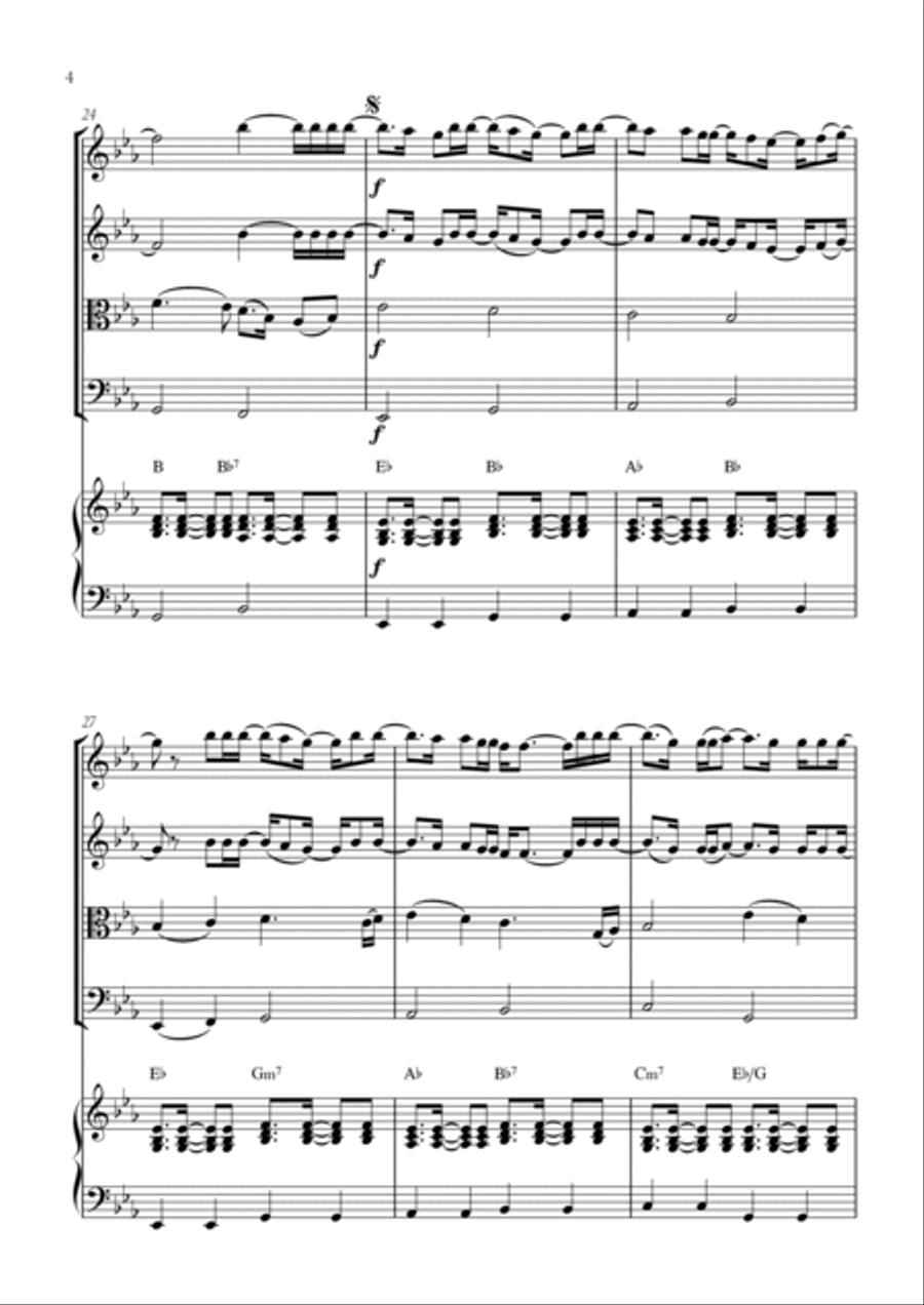 When We Were Young String Quartet scores gallery preview page 4
