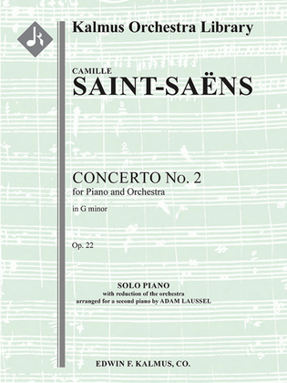 Book cover for Concerto for Piano No. 2 in G minor, Op. 22