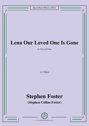 S. Foster-Lena Our Loved One Is Gone,in A Major