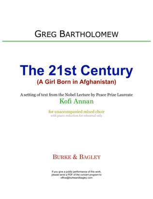 Book cover for The 21st Century (A Girl Born in Afghanistan)