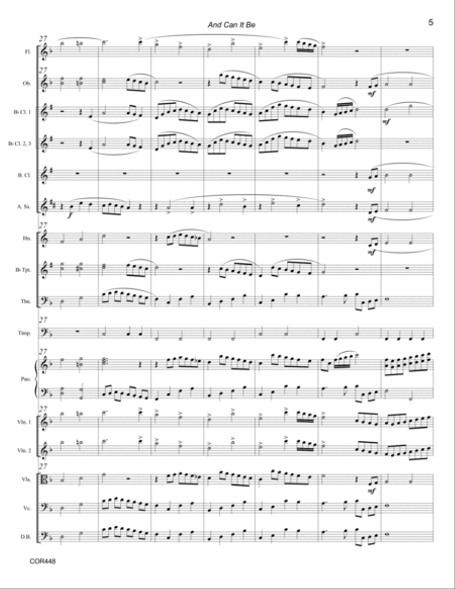 AND CAN IT BE for CHURCH ORCHESTRA Full Orchestra scores gallery preview page 5