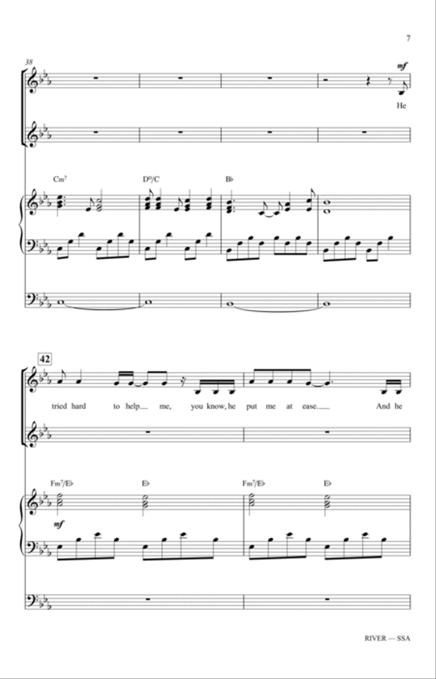 River (arr. Mac Huff) SSA scores gallery preview page 7