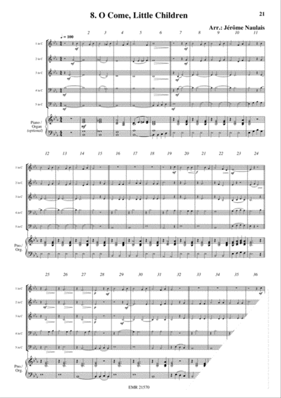 18 Christmas Songs Brass Quintet scores gallery preview page 10