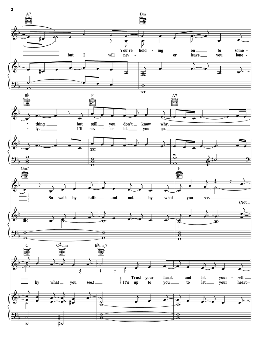 Anything Is Possible Piano, Vocal, Guitar scores gallery preview page 2