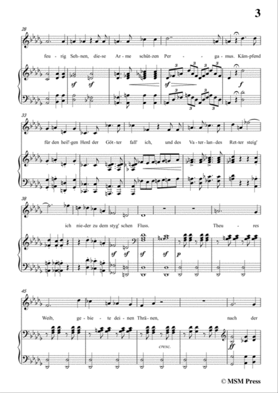 Schubert-Hektors Abschied(Hector's Farewell),D.312,in f sharp minor,for Voice&Piano Voice scores gallery preview page 5
