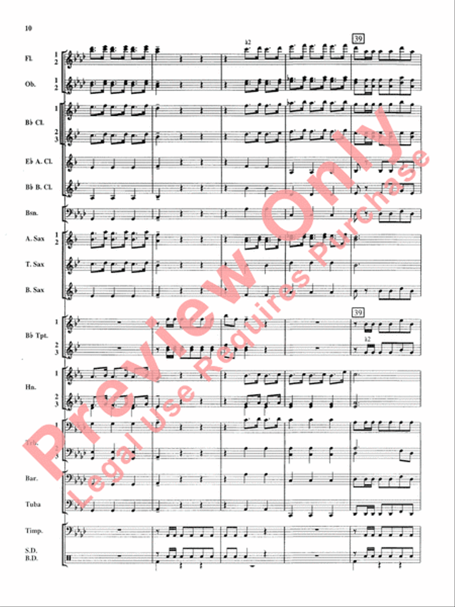 Royal Fireworks Music Concert Band scores gallery preview page 11