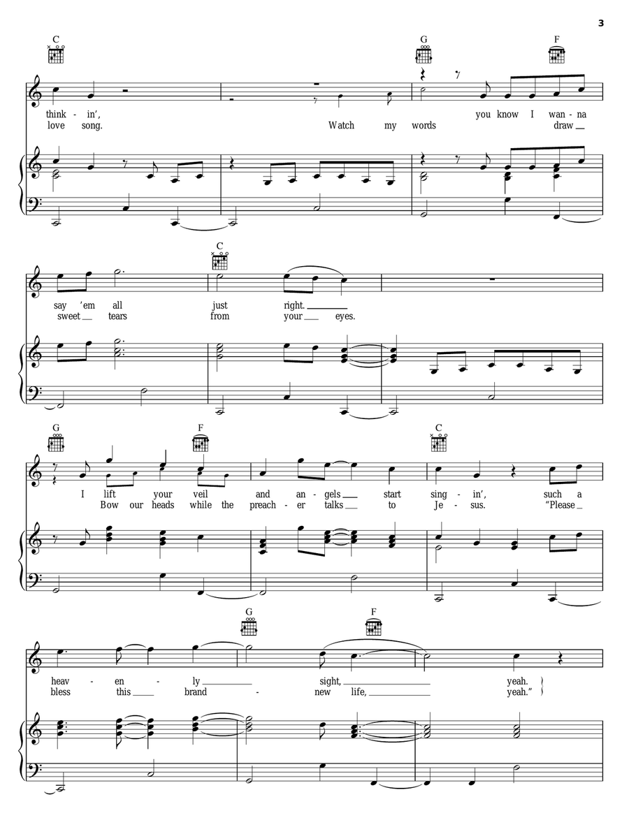 Lost In This Moment Piano, Vocal, Guitar scores gallery preview page 3