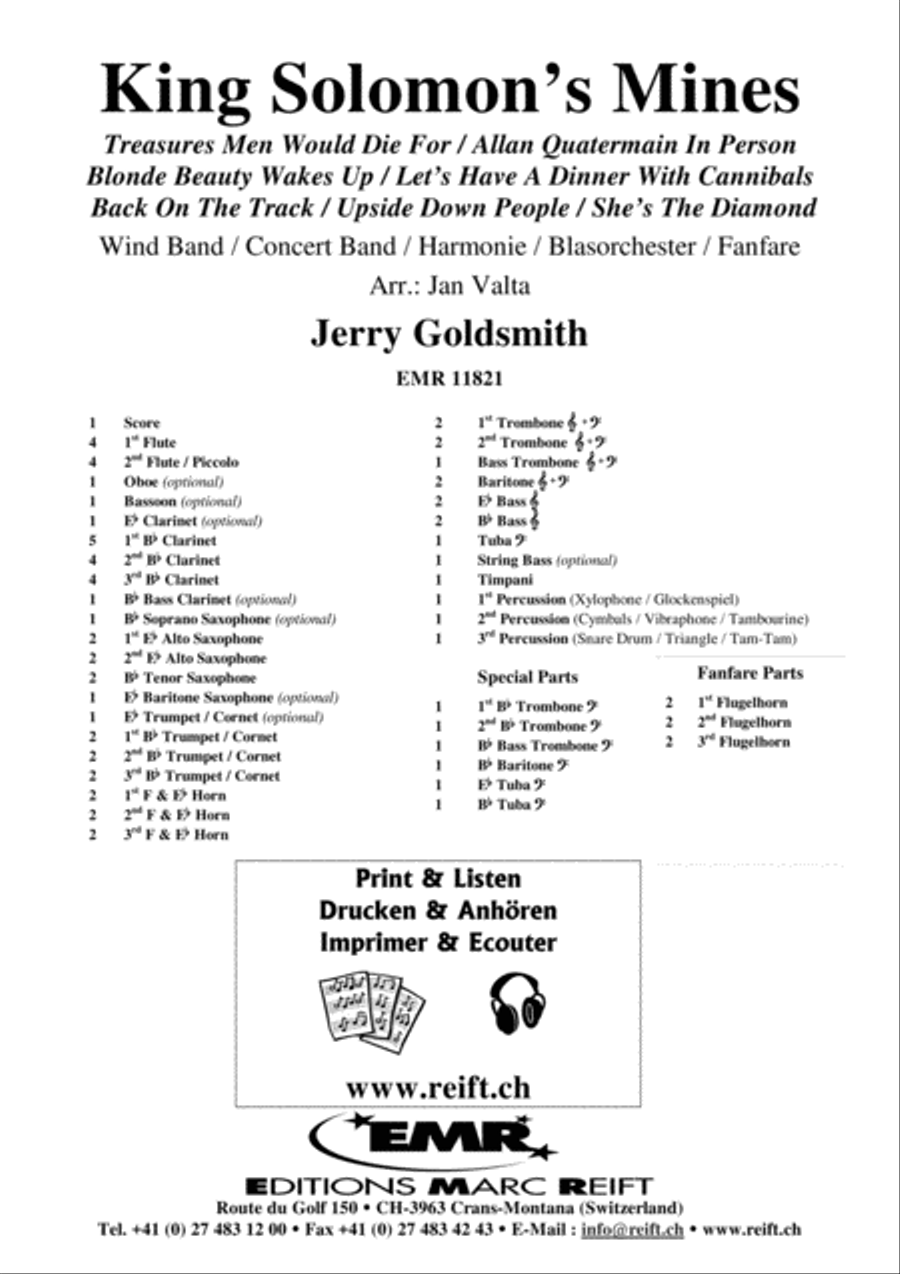 King Solomon's Mines Concert Band scores gallery preview page 2
