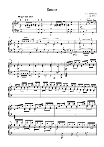 Beethoven-Piano Sonata No.3 in C major, Op.2 No.3 image number null