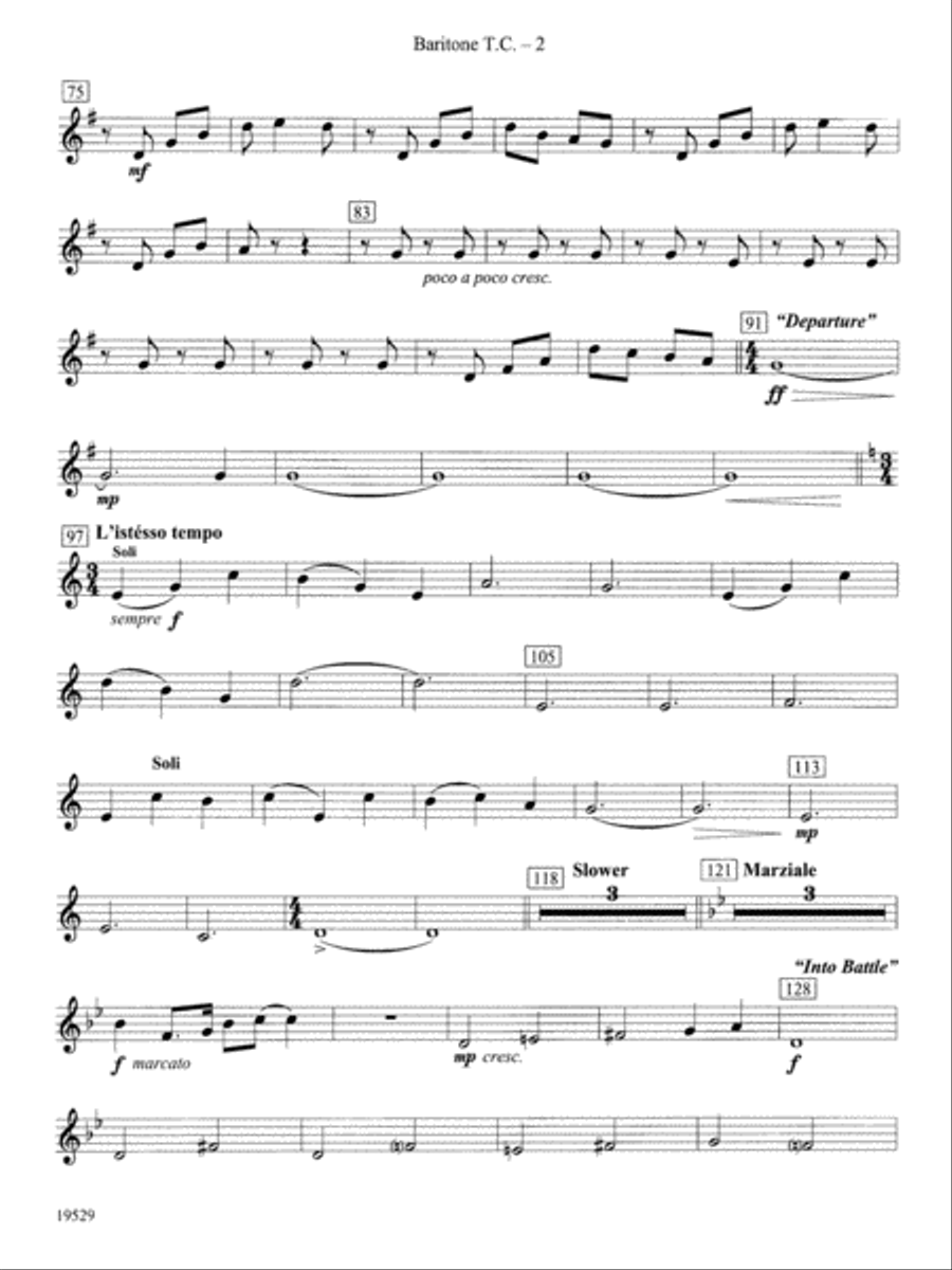 The Road Unknown: Baritone T.C. Concert Band scores gallery preview page 2