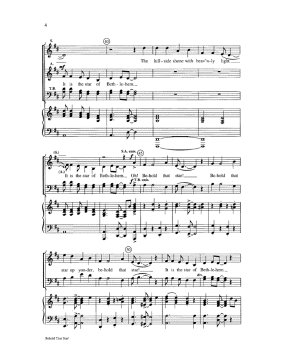 Behold that Star! with Rise Up, Shepherd and Follow Choir scores gallery preview page 4